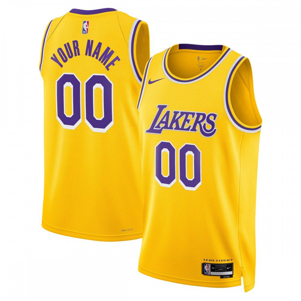 Los Angeles Lakers Unisex 2022/23 Swingman Custom Jersey Gold - Icon Edition-Pro Kit Vault | Brand New 26/27 Sports Jerseys